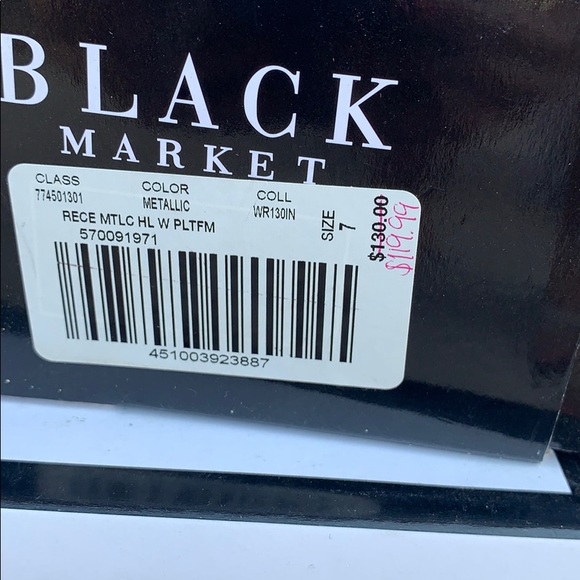 White House Black Market silver shoes - Picture 3 of 4